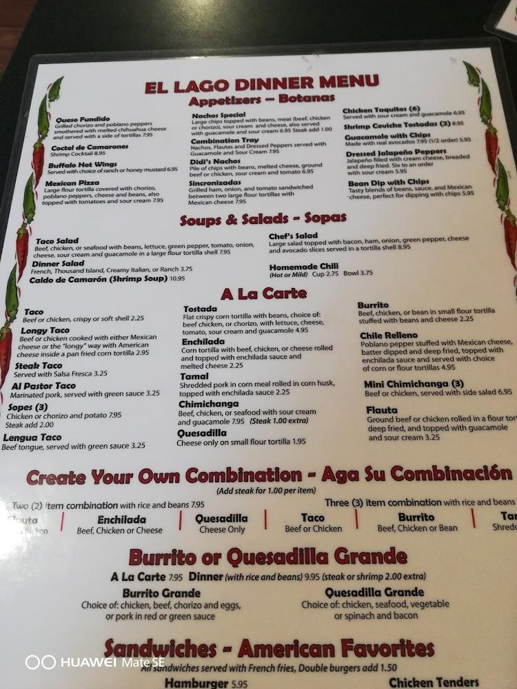 El Lago Menu image 3